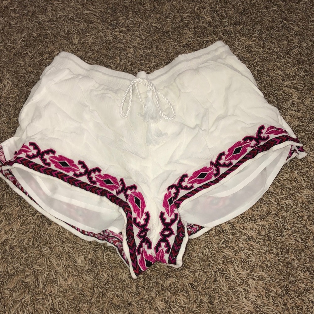 White flowy shorts